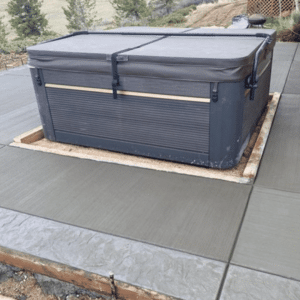 Concrete Hot Tub Pad and Patio